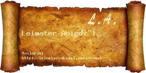 Leimeter Abigél névjegykártya